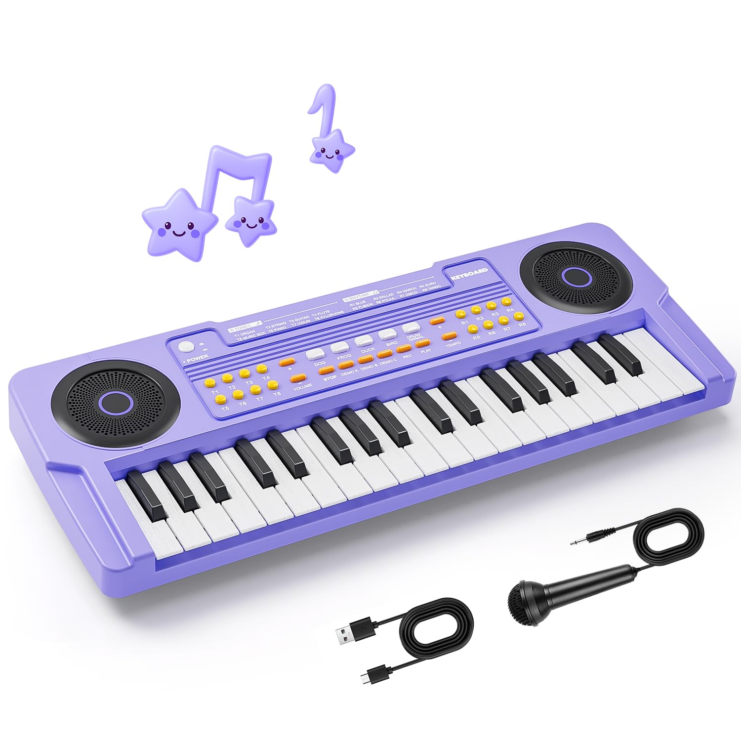 Amazon.com: Upgraded 37 Keys Kids Piano Keyboard with Microphone